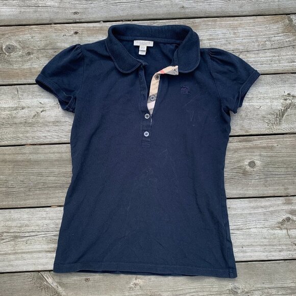 Vintage Burberry Brit Polo Button Up Shirt XS - Picture 1 of 6